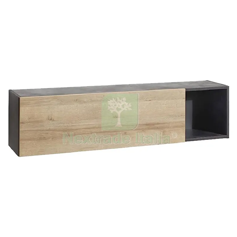 Pensile / Colonna Linea 'vittoria' cm. 30 x 140 x h.35 - rovere/antracite — Arredo — rif. FERX.7950324NLM Pensile / Colonna Linea 'vittoria' cm. 30 x 140 x h.35 - rovere/antracite — Arredo — rif. FERX.7950324NLM
