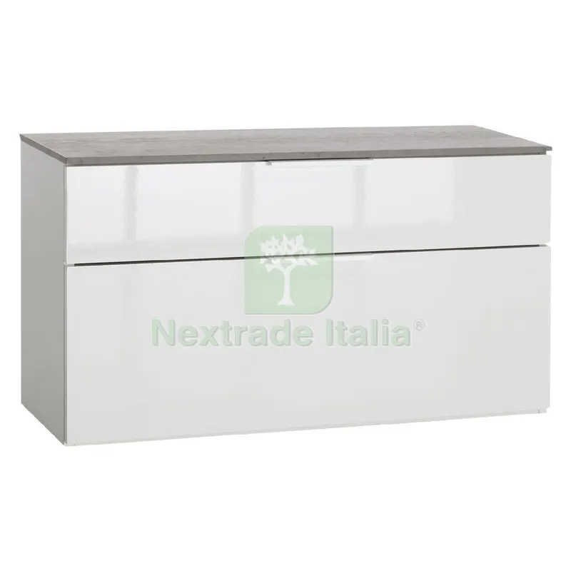 Panca Doppio Cassetto Linea 'galaverna' cm. 35 x 90 x h.50 - cemento/bianco — Cemento, malte e collanti edili — rif. FERX.7950290NLM Panca Doppio Cassetto Linea 'galaverna' cm. 35 x 90 x h.50 - cemento/bianco — Cemento, malte e collanti edili — rif. FERX.7950290NLM