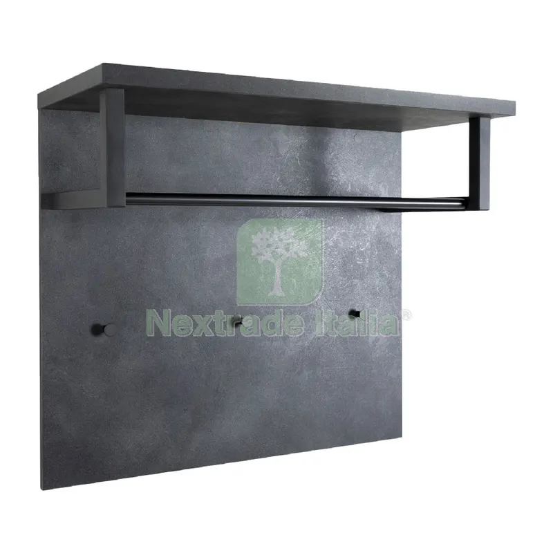 Pensile Ingresso Appendiabiti Linea 'segno' cm. 35 x 82 x h.71 - cemento — Casalinghi e organizzazione — rif. FERX.7950296NLM Pensile Ingresso Appendiabiti Linea 'segno' cm. 35 x 82 x h.71 - cemento — Casalinghi e organizzazione — rif. FERX.7950296NLM
