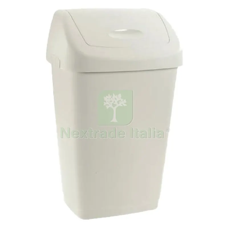 BIDONE IMMONDIZIA 'GRACE' Lt 50 - cm 40,5 x 32 x h 65,5 talpa/bianco — Casalinghi e organizzazione — rif. FERX.8034411NLM BIDONE IMMONDIZIA 'GRACE' Lt 50 - cm 40,5 x 32 x h 65,5 talpa/bianco — Casalinghi e organizzazione — rif. FERX.8034411NLM