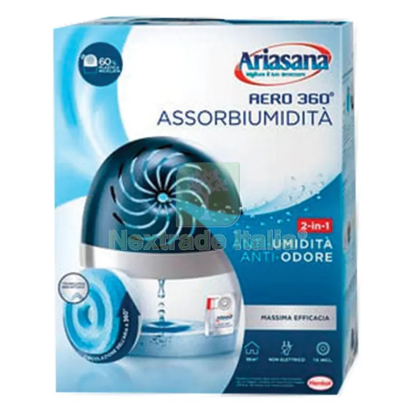 ASSORBIUMIDITA' IN KIT 'ARIASANA 'AERO 360-°' kit - con 1 ricarica — Casalinghi e organizzazione — rif. FERX.805717NLM ASSORBIUMIDITA' IN KIT 'ARIASANA 'AERO 360-°' kit - con 1 ricarica — Casalinghi e organizzazione — rif. FERX.805717NLM
