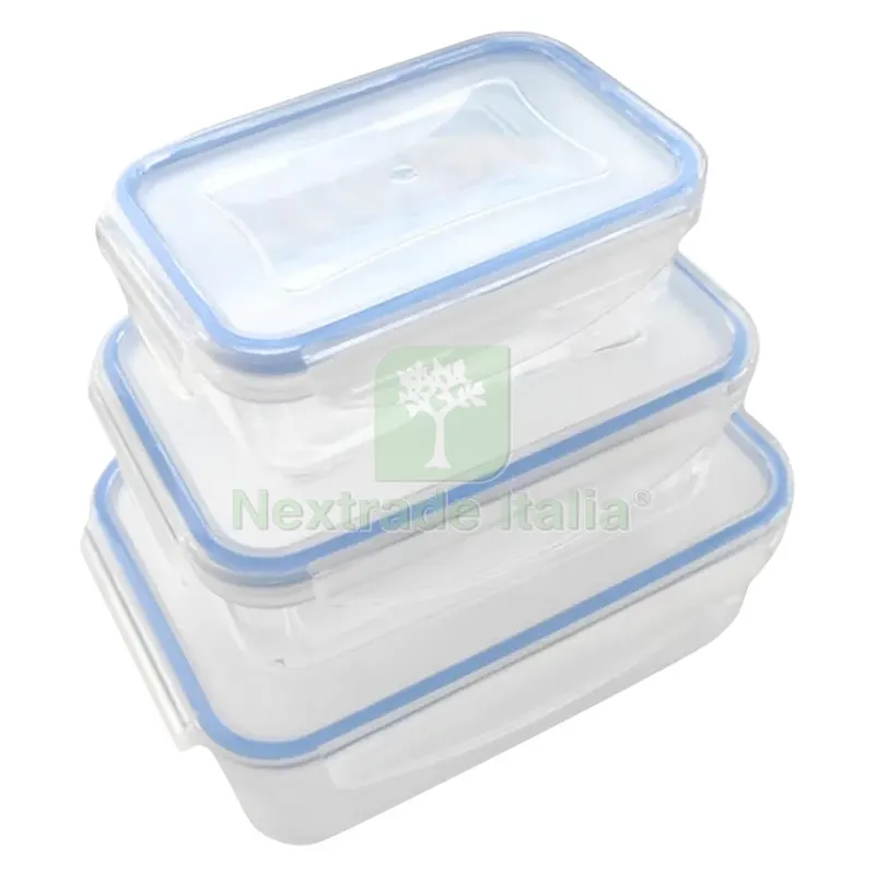 CONTENITORE RETTANGOLARE IN PLASTICA SET 'SUPERLOCK' kit 3 pezzi - lt 0,24 / 0,5 / 1,0 — Casalinghi e organizzazione — rif. FERX.8410590NLM CONTENITORE RETTANGOLARE IN PLASTICA SET 'SUPERLOCK' kit 3 pezzi - lt 0,24 / 0,5 / 1,0 — Casalinghi e organizzazione — rif. FERX.8410590NLM
