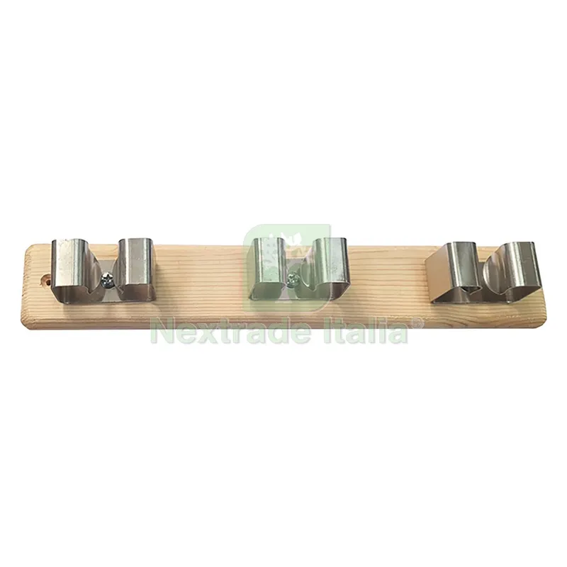 BARRA APPENDISCOPA SUPPORTO LEGNO 3 posti — Casalinghi e organizzazione — rif. FERX.380308NLM