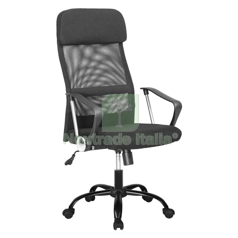 Sedia da Ufficio nero - cm 64 x 62,5 x h. 107 / 115,5 — Arredo — rif. FERX.7950282NLM Sedia da Ufficio nero - cm 64 x 62,5 x h. 107 / 115,5 — Arredo — rif. FERX.7950282NLM