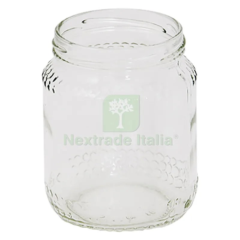 20PZ VASO VETRO 'BOCCACCIO' PER ALIMENTI TIPO 'MIELE' 390 ml - imbocc. Ø 70 mm — Vasi e fioriere — rif. FERX.794426NLM 20PZ VASO VETRO 'BOCCACCIO' PER ALIMENTI TIPO 'MIELE' 390 ml - imbocc. Ø 70 mm — Vasi e fioriere — rif. FERX.794426NLM
