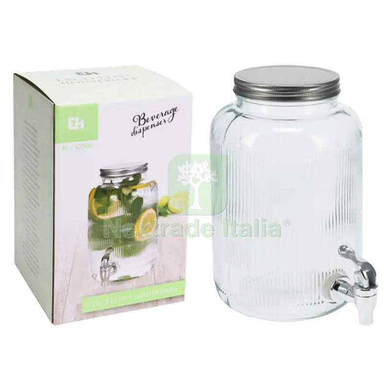 Caraffa Dispenser con Tappo Ermetico litri 4 — Cristalleria e tavola — rif. FERX.7906066NLM Caraffa Dispenser con Tappo Ermetico litri 4 — Cristalleria e tavola — rif. FERX.7906066NLM