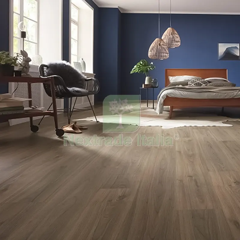 10PZ BATTISCOPA IN SPC PER LAMINATO SERIE 'LITE WOOD' colore rovere scuro — Profili e angolari decorativi — rif. FERX.6125994NLM