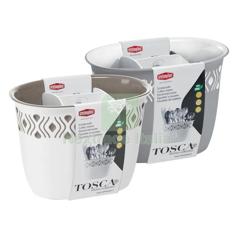 SCOLAPOSATE 'TOSCA' grigio/bianco — Casalinghi e organizzazione — rif. FERX.8411982NLM