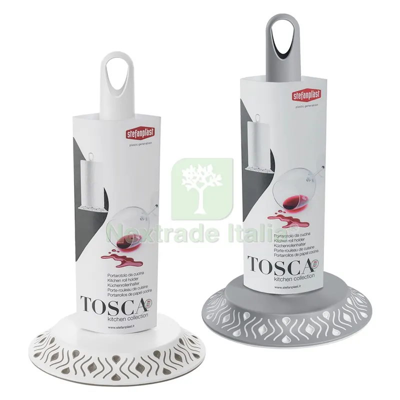 PORTAROTOLO DA CUCINA 'TOSCA' bianco/tortora — Accessori bagno — rif. FERX.8410784NLM PORTAROTOLO DA CUCINA 'TOSCA' bianco/tortora — Accessori bagno — rif. FERX.8410784NLM
