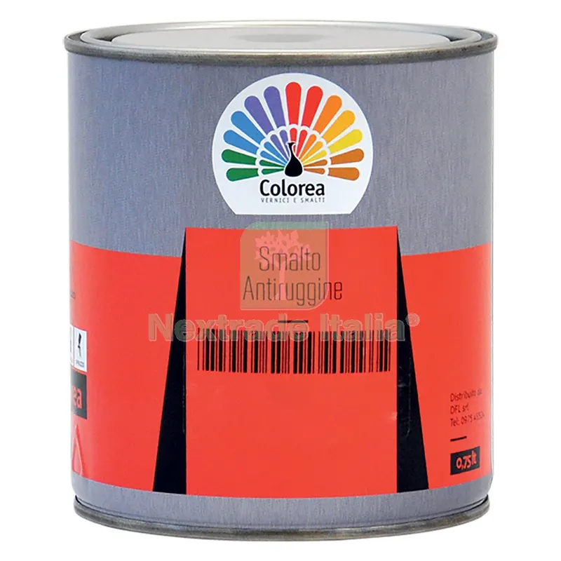 6PZ SMALTO ANTIRUGGINE 'COLOREA' Lt. 0,750 Grigio piombo — Vernici e smalti — rif. FERX.890016NLM