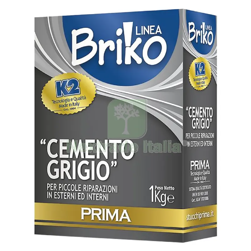 12PZ Cemento Grigio in Polvere 'briko K2' Kg. 1 - scatola — Cemento, malte e collanti edili — rif. FERX.9041620NLM 12PZ Cemento Grigio in Polvere 'briko K2' Kg. 1 - scatola — Cemento, malte e collanti edili — rif. FERX.9041620NLM