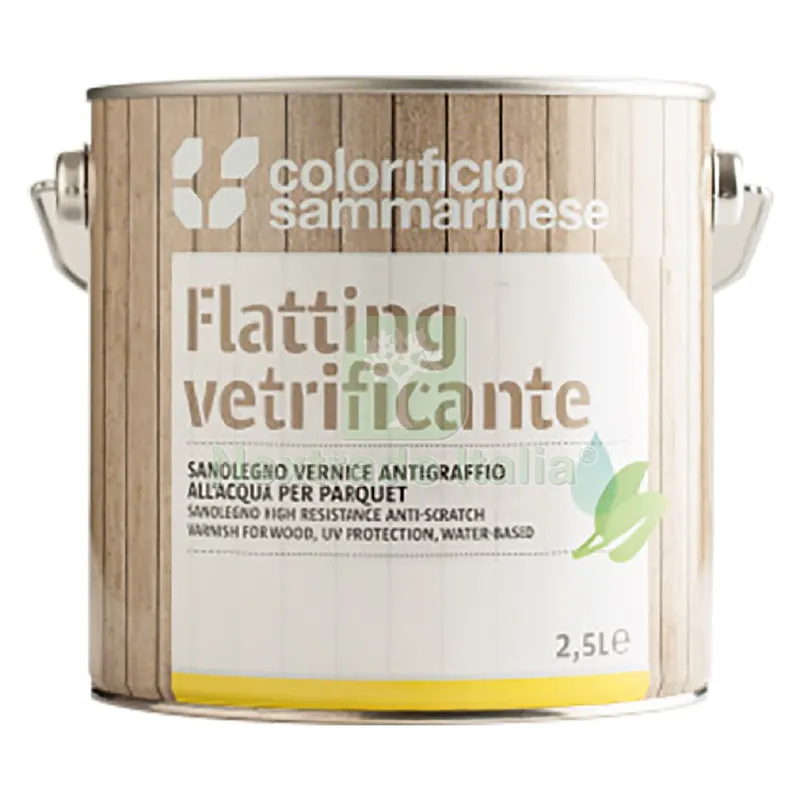 6PZ FLATTING ALL'ACQUA 'SANOLEGNO' Lt. 0,750 - trasparente lucida — Vernici e smalti — rif. FERX.9034050NLM