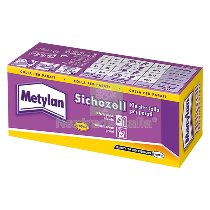 COLLA METYLAN SICHOZELL KLEISTER gr. 125 — Adesivi e sigillanti — rif. FERX.902700NLM COLLA METYLAN SICHOZELL KLEISTER gr. 125 — Adesivi e sigillanti — rif. FERX.902700NLM