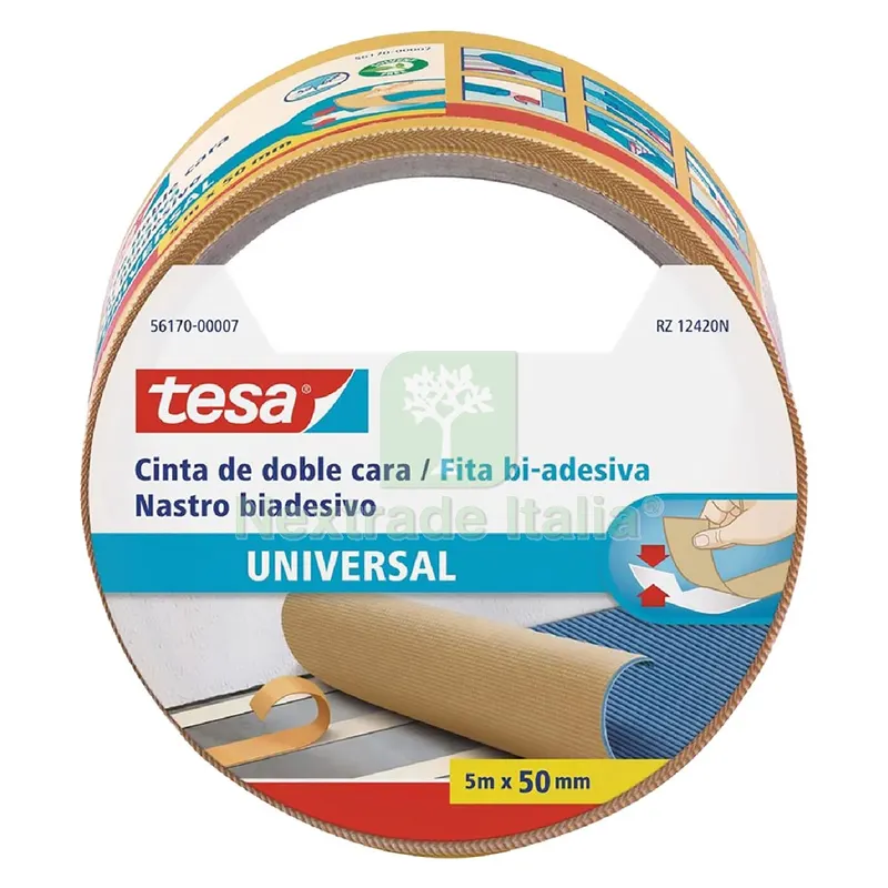 6PZ NASTRO BIADESIVO UNIVERSALE mm 50 x mt. 5 — Adesivi e sigillanti — rif. FERX.9003390NLM 6PZ NASTRO BIADESIVO UNIVERSALE mm 50 x mt. 5 — Adesivi e sigillanti — rif. FERX.9003390NLM