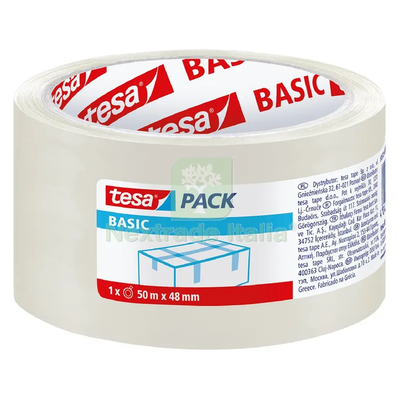 36PZ NASTRO PER IMBALLAGGIO 'BASIC PP' 58572 mm 48 x mt. 50 trasparente — Misurazione e taglio manuale — rif. FERX.9002660NLM 36PZ NASTRO PER IMBALLAGGIO 'BASIC PP' 58572 mm 48 x mt. 50 trasparente — Misurazione e taglio manuale — rif. FERX.9002660NLM