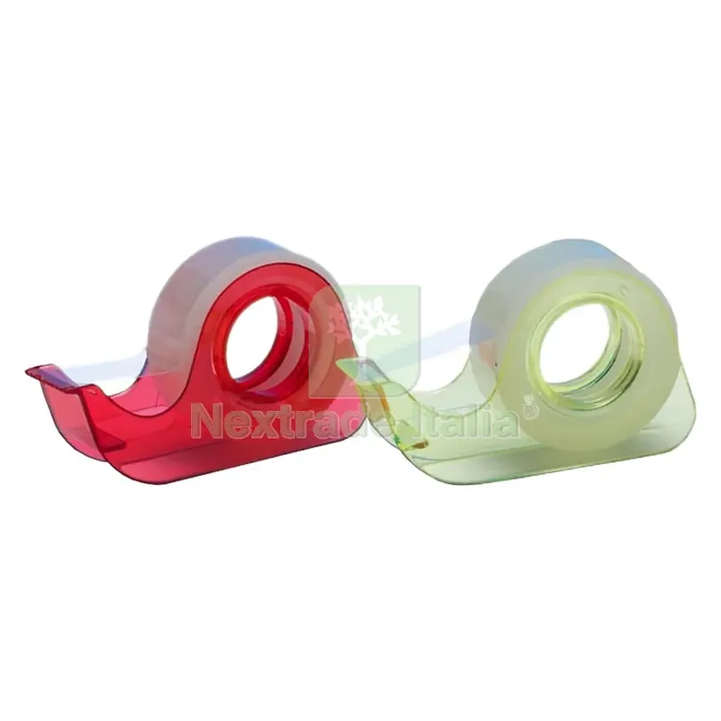 10PZ NASTRO TRASPARENTE CON DISPENSER mm. 15 x 10 mt — Misurazione e taglio manuale — rif. FERX.900343NLM 10PZ NASTRO TRASPARENTE CON DISPENSER mm. 15 x 10 mt — Misurazione e taglio manuale — rif. FERX.900343NLM