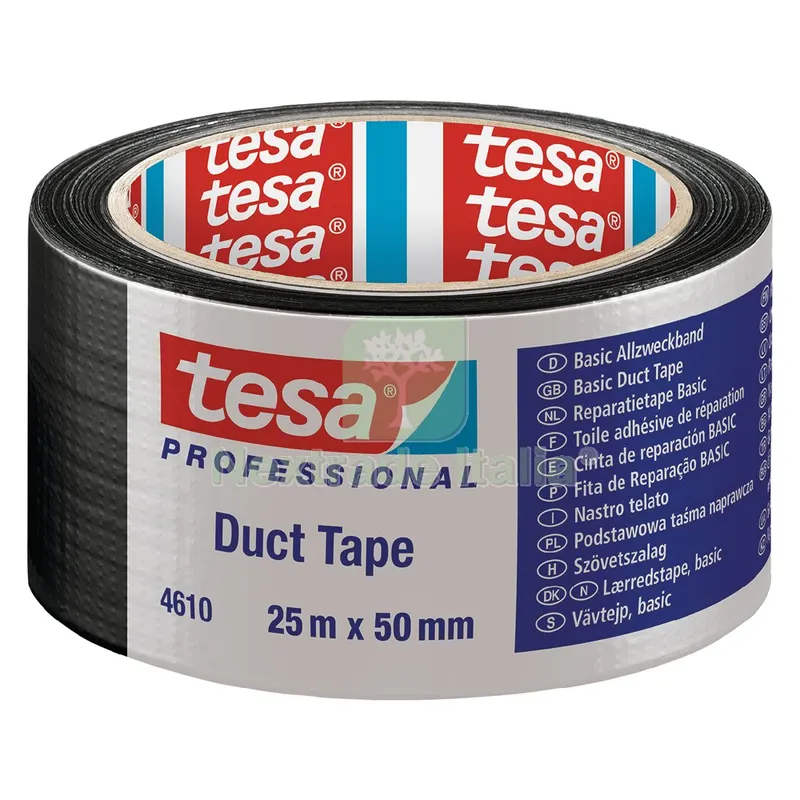 6PZ NASTRO TELATO 'DUCT TAPE 4610' mm 50 x mt. 25 - colore argento — Adesivi e sigillanti — rif. FERX.9002642NLM