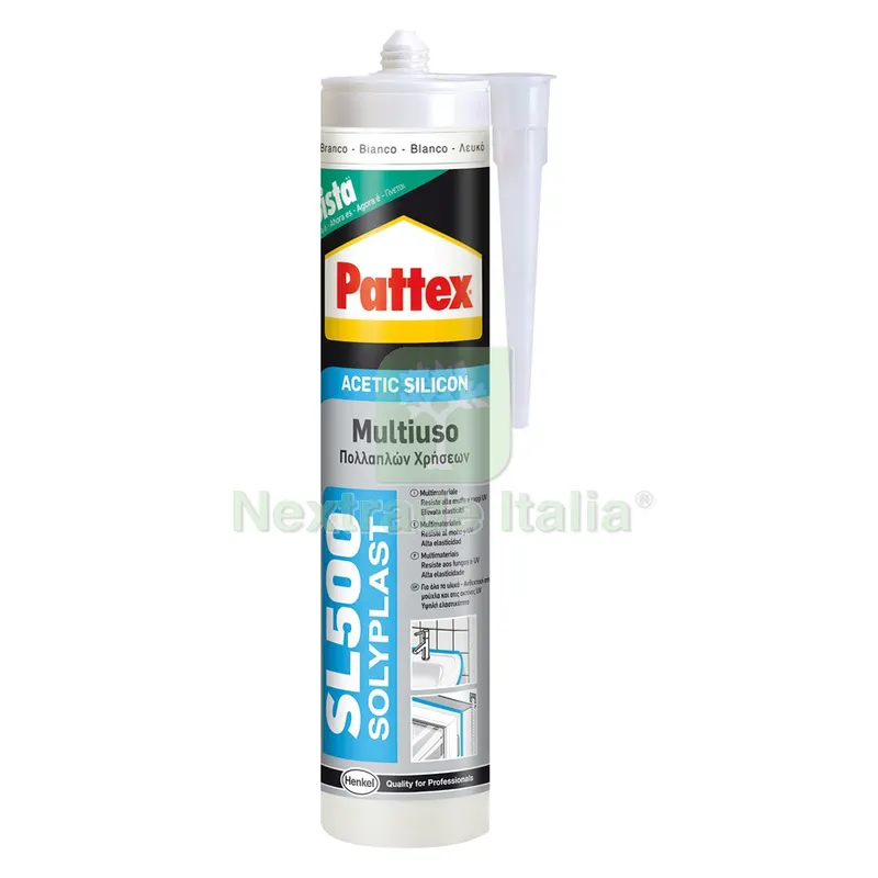 25PZ Silicone Acetico Multiuso 'solyplast' bianco ml 300 — Adesivi e sigillanti — rif. FERX.9007682NLM 25PZ Silicone Acetico Multiuso 'solyplast' bianco ml 300 — Adesivi e sigillanti — rif. FERX.9007682NLM