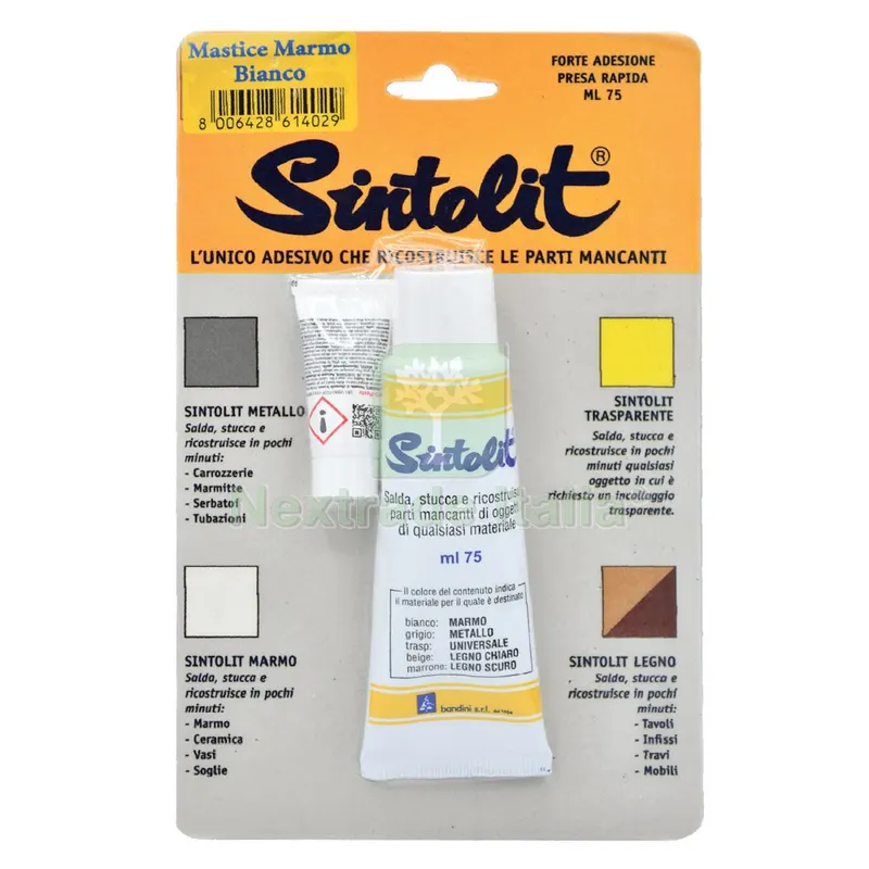 'SINTOLIT' MARMO E CERAMICA 'FAI DA TE' ml 375 - bianco — Stucchi e rasanti — rif. FERX.900612NLM