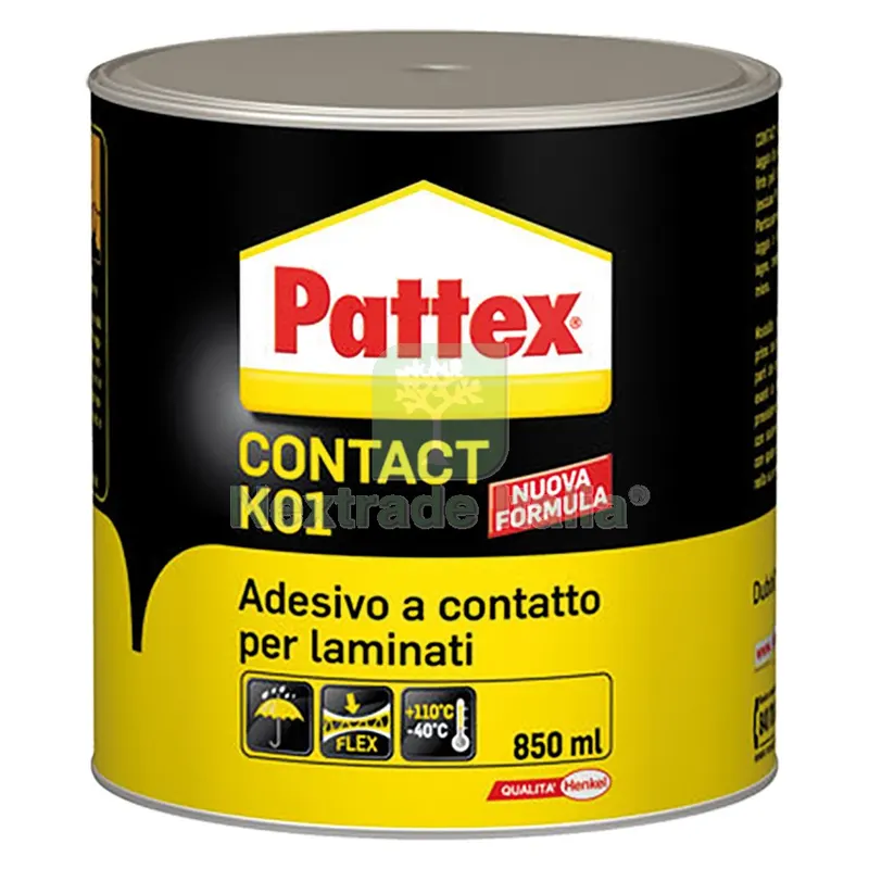 12PZ PATTEX ADESIVO A CONTATTO 'K01' ml. 850 — Adesivi e sigillanti — rif. FERX.9001570NLM 12PZ PATTEX ADESIVO A CONTATTO 'K01' ml. 850 — Adesivi e sigillanti — rif. FERX.9001570NLM