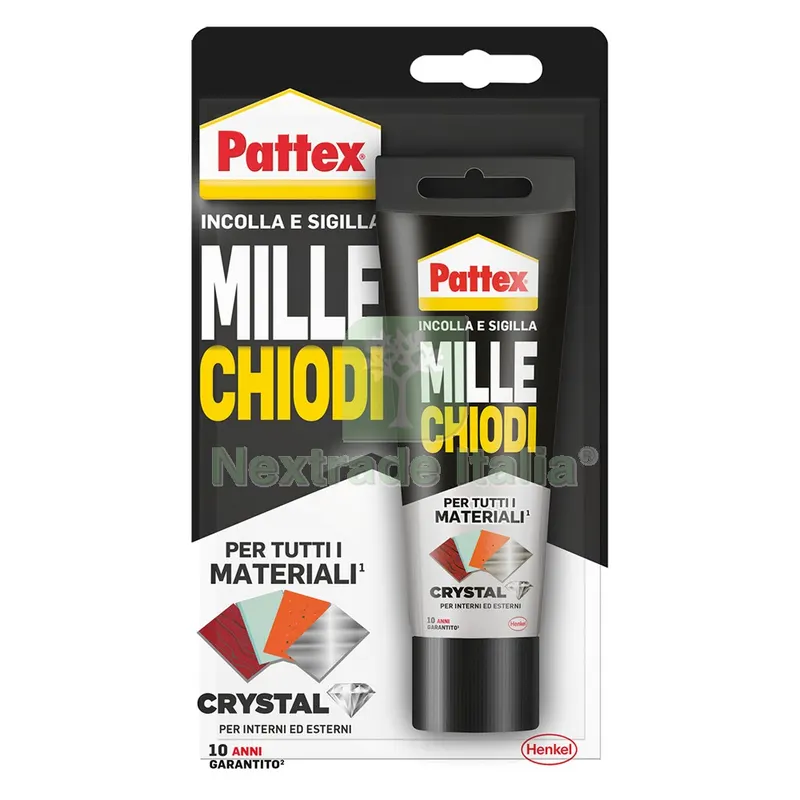 12PZ ADESIVO MILLECHIODI 'CRYSTAL' gr. 90 trasparente — Adesivi e sigillanti — rif. FERX.9000596NLM