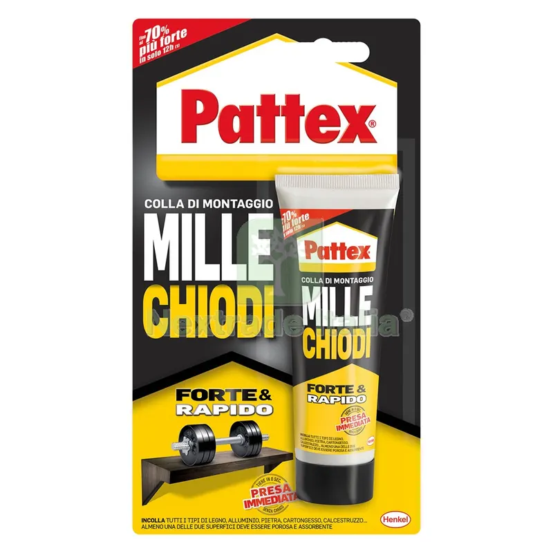 12PZ ADESIVO MILLECHIODI 'FORTE&RAPIDO' GR. 100 COLORE BIANCO — Adesivi e sigillanti — rif. FERX.900060NLM