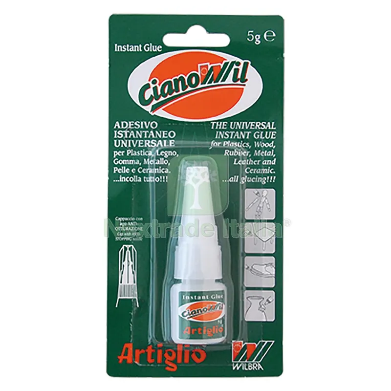 12PZ ADESIVO CIANOCRILATO 'ARTIGLIO CIANOWIL' gr. 5 — Adesivi e sigillanti — rif. FERX.9001442NLM 12PZ ADESIVO CIANOCRILATO 'ARTIGLIO CIANOWIL' gr. 5 — Adesivi e sigillanti — rif. FERX.9001442NLM