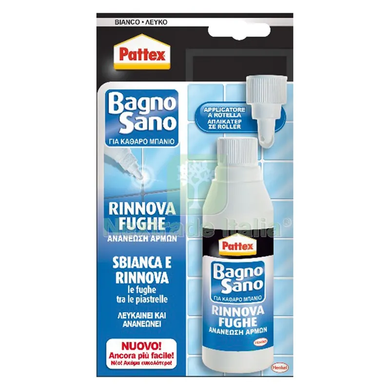 12PZ PATTEX RINNOVA FUGHE BIANCO ml. 125 — Adesivi e sigillanti — rif. FERX.9001536NLM 12PZ PATTEX RINNOVA FUGHE BIANCO ml. 125 — Adesivi e sigillanti — rif. FERX.9001536NLM