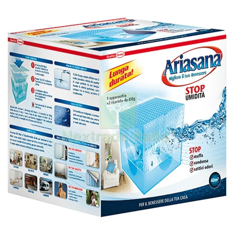 6PZ Assorbiumidita' in Kit 'ariasana' kit 1 vaschetta+2 ricariche 450 gr. — Casalinghi e organizzazione — rif. FERX.805710NLM