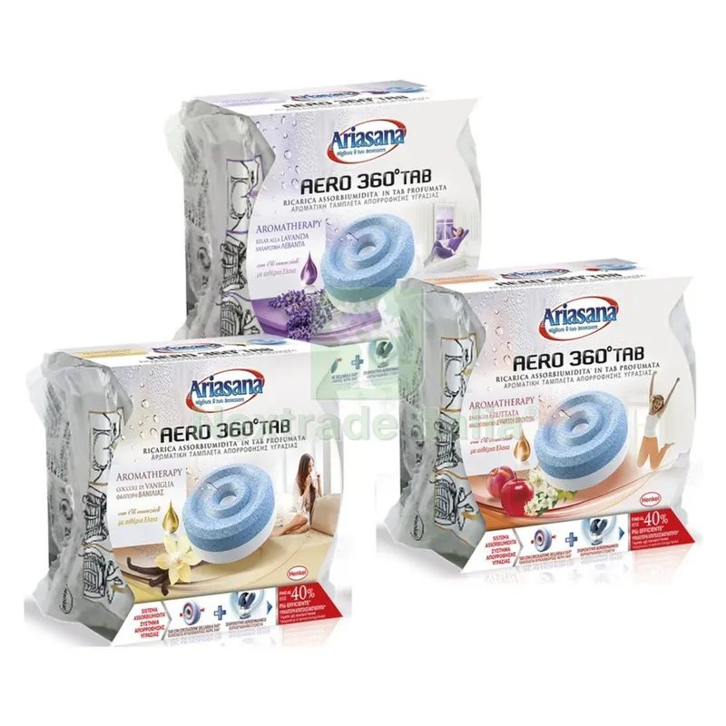 12PZ Ricarica Assorbiumidita' 'ariasana Aero 360° TAB' gr. 450 - lavanda — Casalinghi e organizzazione — rif. FERX.805724NLM 12PZ Ricarica Assorbiumidita' 'ariasana Aero 360° TAB' gr. 450 - lavanda — Casalinghi e organizzazione — rif. FERX.805724NLM