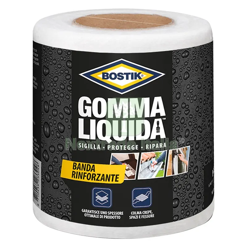 6PZ Gomma Liquida Banda Rinforzante cm 10 x 10 mt — Vernici e smalti — rif. FERX.9120116NLM