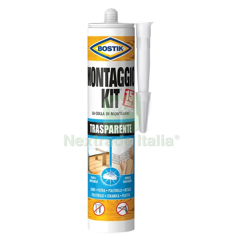 Colla 'montaggio KIT' Trasparente gr. 310 - cartuccia — Adesivi e sigillanti — rif. FERX.9120150NLM Colla 'montaggio KIT' Trasparente gr. 310 - cartuccia — Adesivi e sigillanti — rif. FERX.9120150NLM