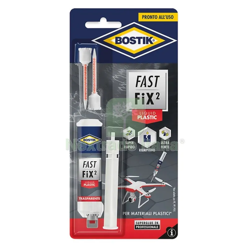 Adesivo di Riparazione 'fast FIX 2 Plastic' gr.10 - trasparente — Adesivi e sigillanti — rif. FERX.9120184NLM Adesivo di Riparazione 'fast FIX 2 Plastic' gr.10 - trasparente — Adesivi e sigillanti — rif. FERX.9120184NLM