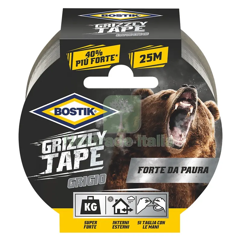 6RT NASTRO TELATO 'GRIZZLY TAPE' mm 50 x 25 mt - grigio — Adesivi e sigillanti — rif. FERX.9120240NLM