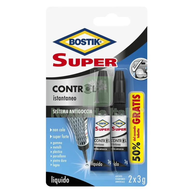 24BLISTER ADESIVO CIANOCRILATO 'SUPER CONTROL' gr. 3 - blister 2 pz — Adesivi e sigillanti — rif. FERX.9120602NLM 24BLISTER ADESIVO CIANOCRILATO 'SUPER CONTROL' gr. 3 - blister 2 pz — Adesivi e sigillanti — rif. FERX.9120602NLM
