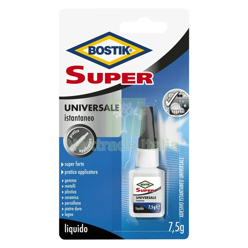 12BLISTER ADESIVO ISTANTANEO 'SUPER UNIVERSALE' gr. 7,5 (clip strip) — Adesivi e sigillanti — rif. FERX.9120640NLM