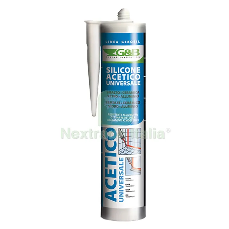 SILICONE ACETICO UNIVERSALE 'GEBOSIL' bianco ml 280 — Adesivi e sigillanti — rif. FERX.9007812NLM