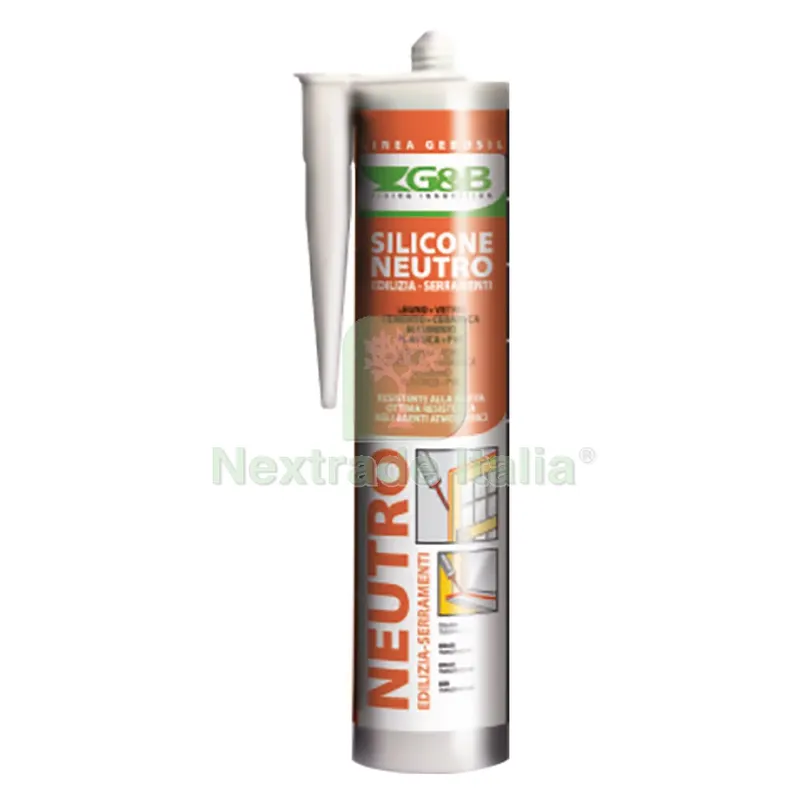 SILICONE NEUTRO PER EDILIZIA E SERRAMENTI 'GEBOSIL grigio ml 310 — Adesivi e sigillanti — rif. FERX.9007836NLM