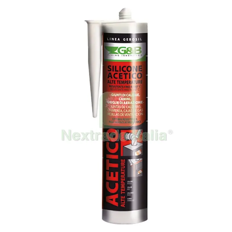 12PZ Silicone Acetico Alta Temperatura 'gebosil' nero ml 310 — Adesivi e sigillanti — rif. FERX.9007902NLM 12PZ Silicone Acetico Alta Temperatura 'gebosil' nero ml 310 — Adesivi e sigillanti — rif. FERX.9007902NLM