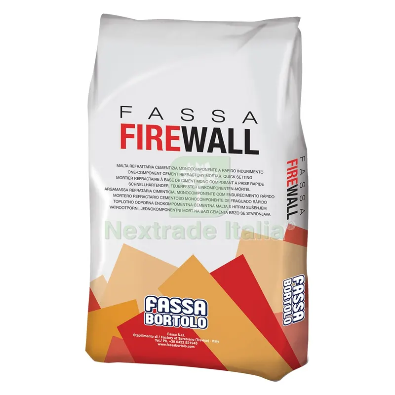 5PZ Malta Cementizia Refrattaria 'fassa Firewall' Kg. 5 — Cemento, malte e collanti edili — rif. FERX.9026360NLM 5PZ Malta Cementizia Refrattaria 'fassa Firewall' Kg. 5 — Cemento, malte e collanti edili — rif. FERX.9026360NLM