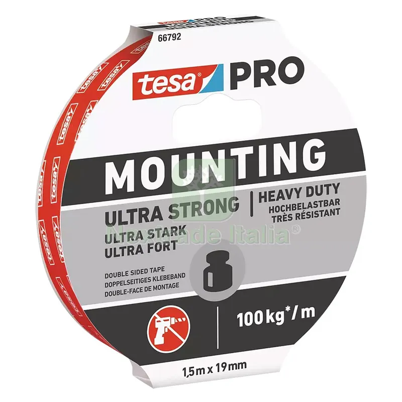 NASTRO BIADESIVO IN SCHIUMA 'ULTRA STRONG 66792' mm 19 x mt. 1,5 — Adesivi e sigillanti — rif. FERX.9003320NLM