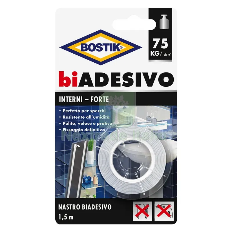 6PZ NASTRO BIADESIVO IN SCHIUMA PER INTERNI mm. 19 x 1,5 mt — Adesivi e sigillanti — rif. FERX.9002064NLM