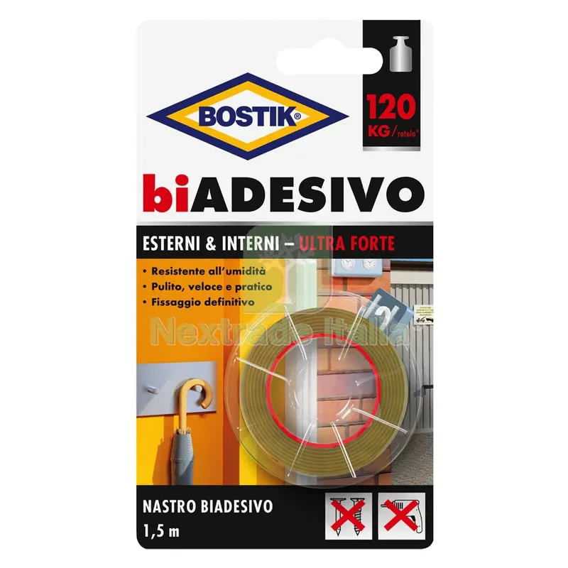 6PZ Nastro Biadesivo in Schiuma per Esterni/Interni mm. 19 x 1,5 mt — Adesivi e sigillanti — rif. FERX.9002068NLM