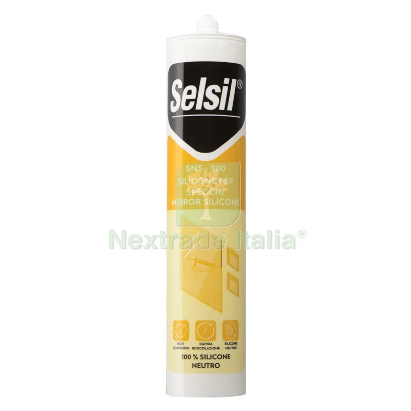 12PZ SILICONE NEUTRO PER SPECCHI 'SNS' trasparente ml 310 — Adesivi e sigillanti — rif. FERX.9007730NLM 12PZ SILICONE NEUTRO PER SPECCHI 'SNS' trasparente ml 310 — Adesivi e sigillanti — rif. FERX.9007730NLM