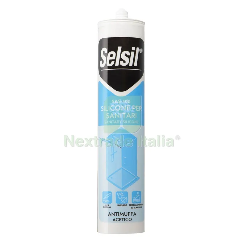 25PZ SILICONE ACETICO PER SANITARI 'SAS 100' bianco ml 280 - (ral 9010) — Adesivi e sigillanti — rif. FERX.9007940NLM 25PZ SILICONE ACETICO PER SANITARI 'SAS 100' bianco ml 280 - (ral 9010) — Adesivi e sigillanti — rif. FERX.9007940NLM