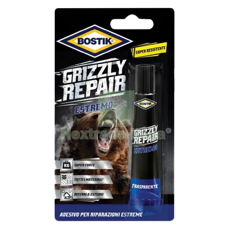 6BLISTER Adesivo Universale 'grizzly Repair Estremo' gr. 20 — Adesivi e sigillanti — rif. FERX.9120256NLM 6BLISTER Adesivo Universale 'grizzly Repair Estremo' gr. 20 — Adesivi e sigillanti — rif. FERX.9120256NLM