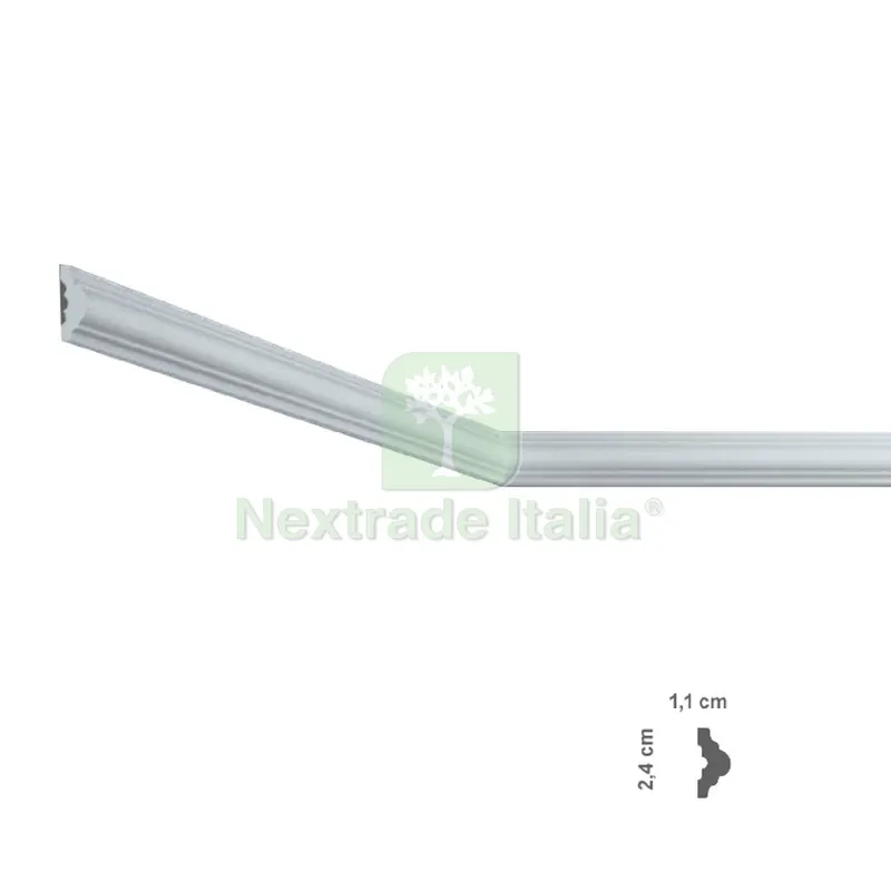 300PZ CORNICE DECORATIVA PER SOFFITTO mod. I803 - mm 11 x 24 — Cornici e profili decorativi — rif. FERX.9131400NLM