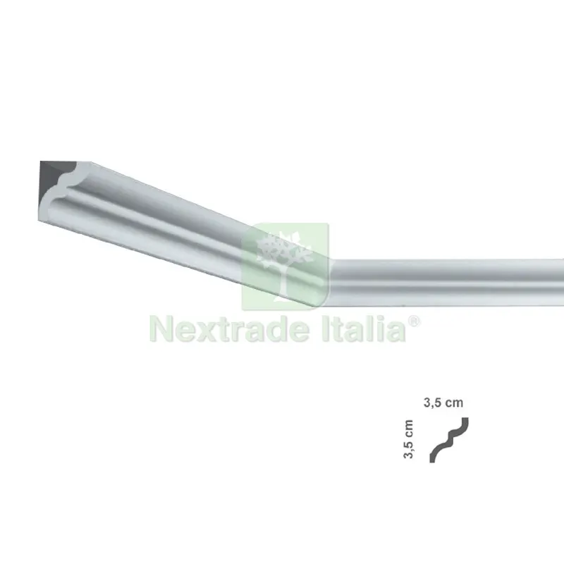 125PZ CORNICE DECORATIVA PER SOFFITTO mod. I836 - mm 35 x 35 — Cornici e profili decorativi — rif. FERX.9131410NLM