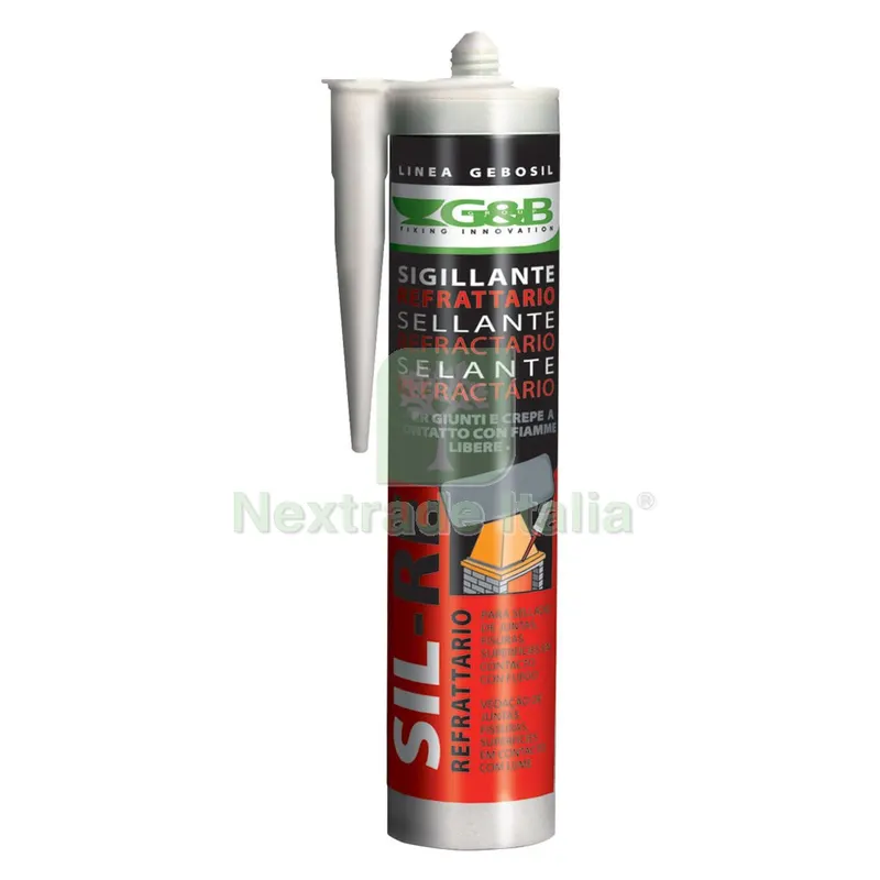 12PZ SILICONE REFRATTARIO colore grigio ml 310 — Adesivi e sigillanti — rif. FERX.9007944NLM
