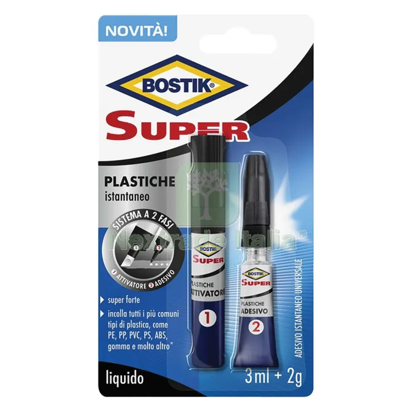6BLISTER ADESIVO ISTANTANEO 'SUPER PLASTICHE' gr. 2 + attivatore da 3 ml — Adesivi e sigillanti — rif. FERX.9120646NLM 6BLISTER ADESIVO ISTANTANEO 'SUPER PLASTICHE' gr. 2 + attivatore da 3 ml — Adesivi e sigillanti — rif. FERX.9120646NLM